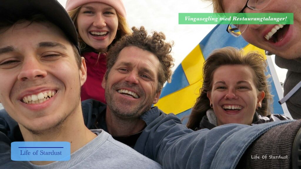 vinga segling med Stardust gruppen text